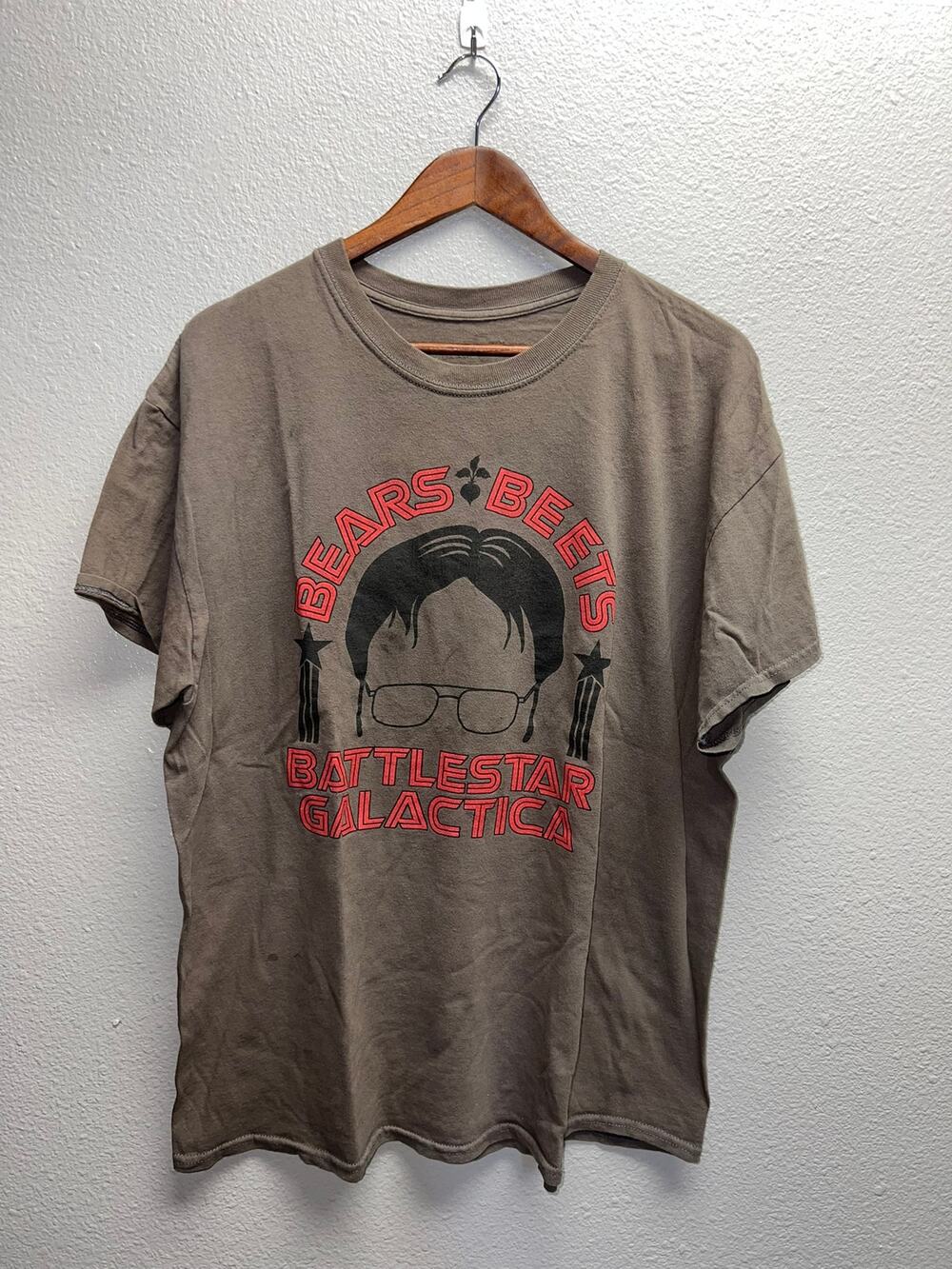 Dwight Schrute Shirt The Office Bears Beets Battlestar Galactica TV Show Tee XL